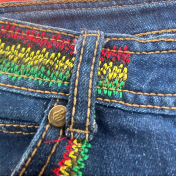 Rocawear capri Jeans Rasta color design size 13 14 - Picture 8 of 14